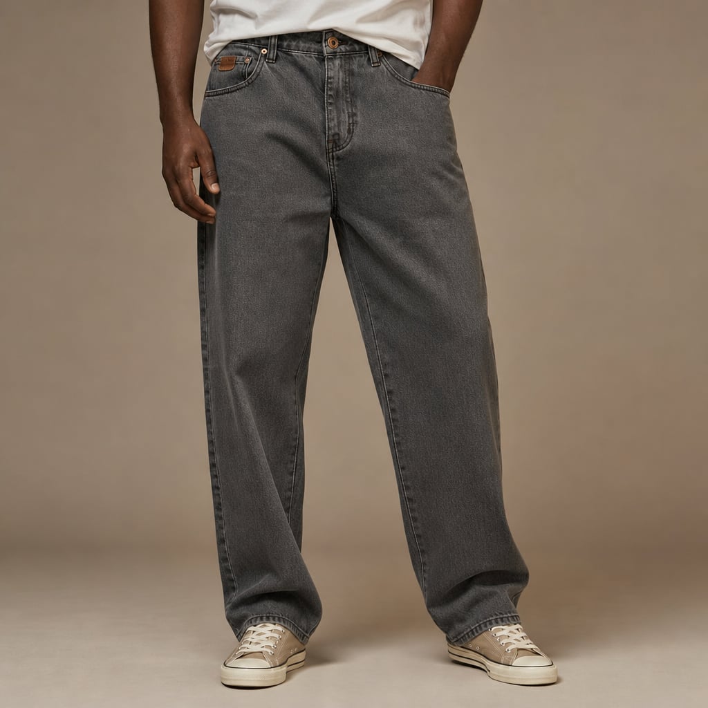 Cargo Jeans Straight Leg Regular Fit in Gray – Tarlano Premium Menswear