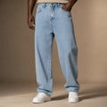 Cargo Jeans Straight Leg Regular Fit Light Blue – Product Photo