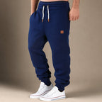 Jogging Pants Slim Tapered Cuff Drawstring in Dark Blue – Tarlano Premium Menswear