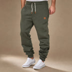 Jogging Pants Slim Tapered Cuff Drawstring Green – Product Photo