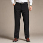 Wide Leg Trousers High Waist Relaxed Fit in Black – Tarlano Premium Menswear