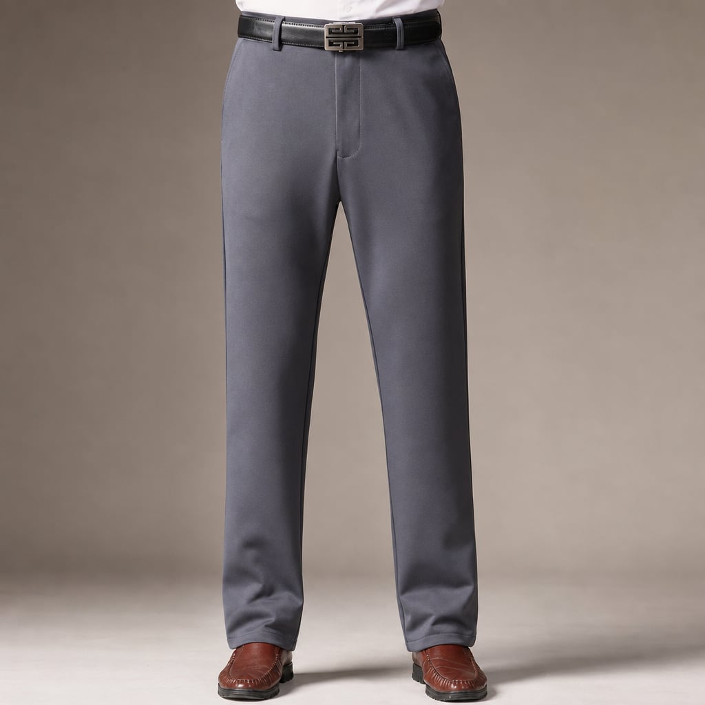 Wide Leg Trousers High Waist Relaxed Fit Gray – Product Photo