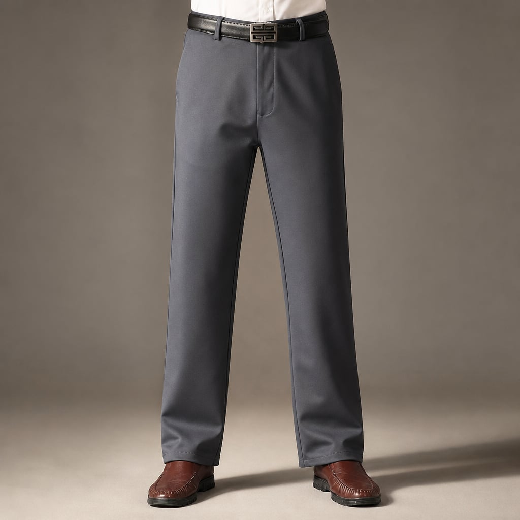 Wide Leg Trousers High Waist Relaxed Fit in Gray – Tarlano Premium Menswear