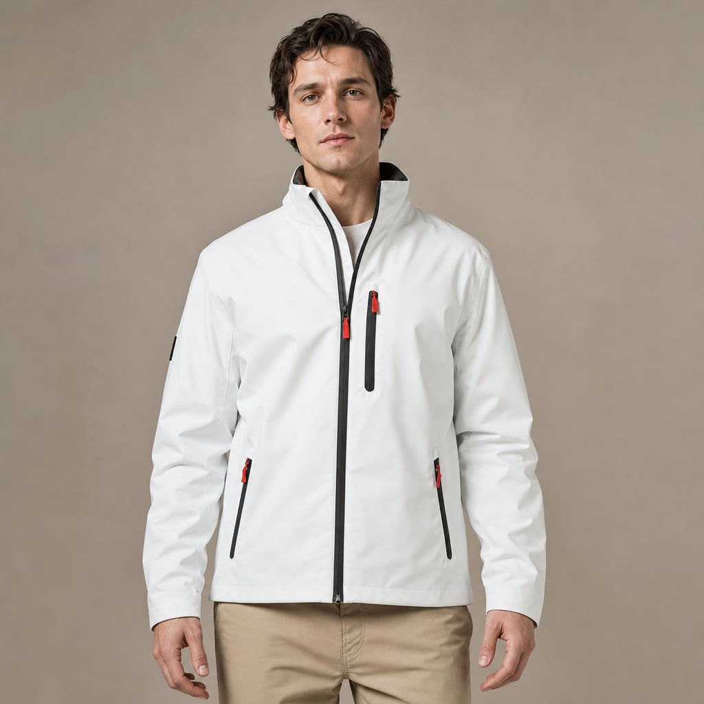 Sports Jacket Softshell Hooded Water-Resistant Bianco – Product Photo