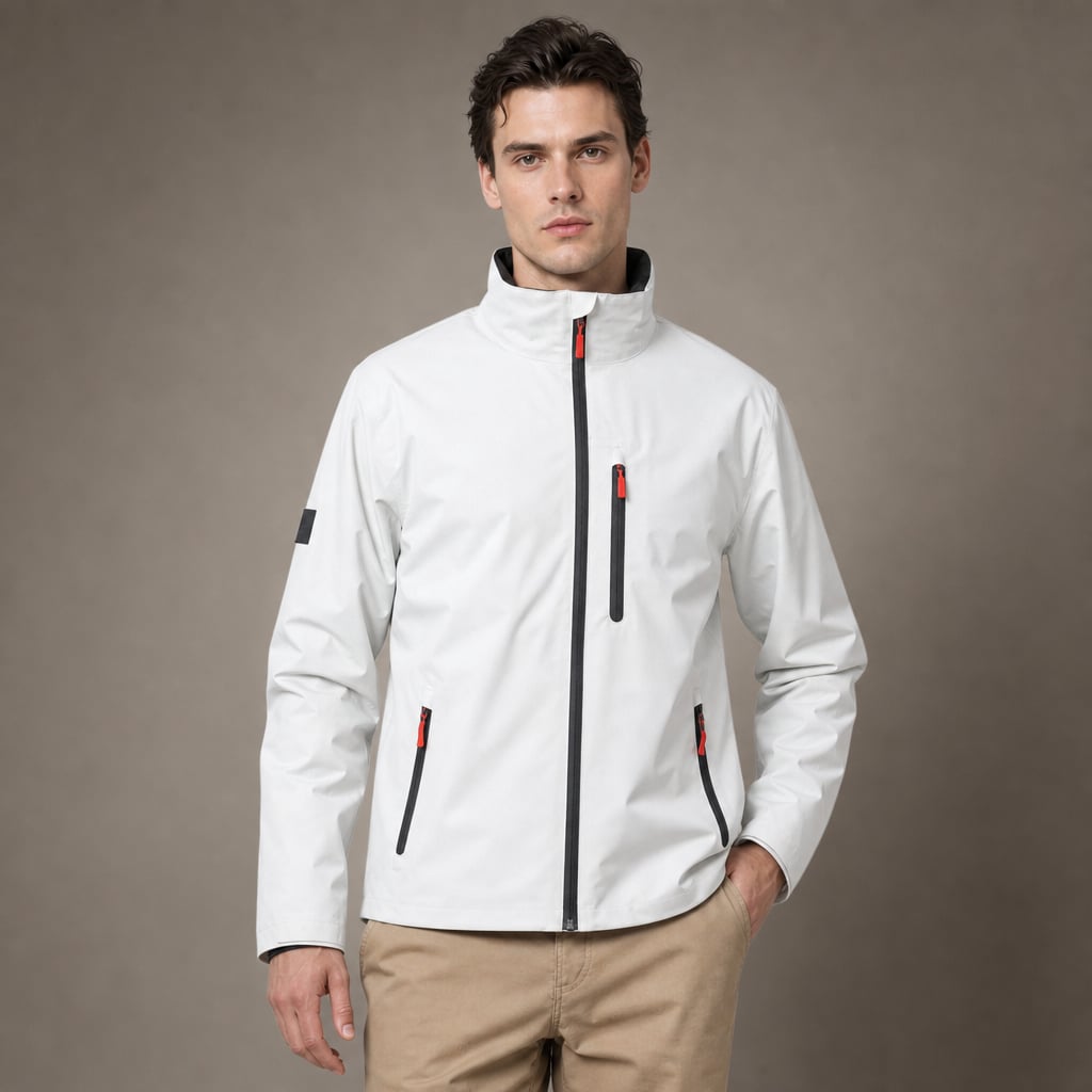 Sports Jacket Softshell Hooded Water-Resistant in Bianco – Tarlano Premium Menswear