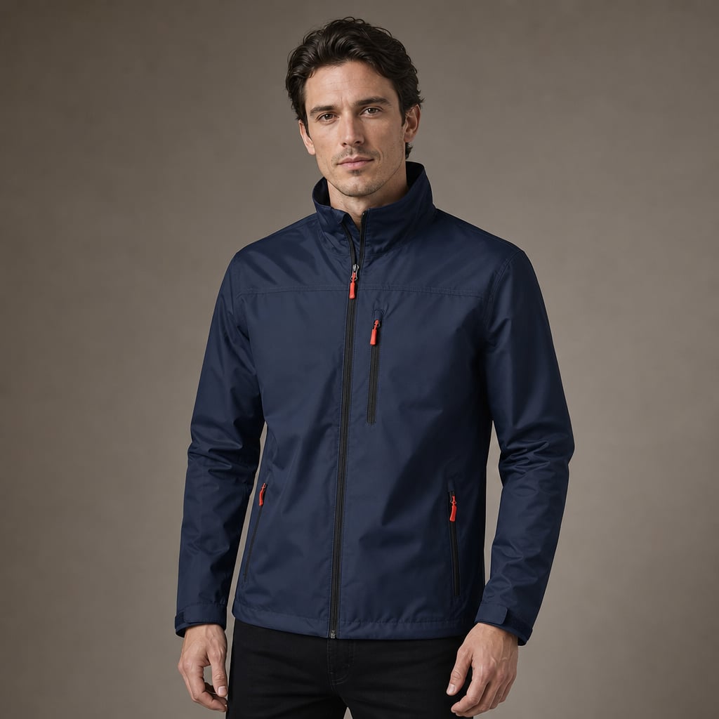 Sports Jacket Softshell Hooded Water-Resistant Blu navy – Product Photo