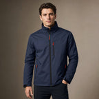 Sports Jacket Softshell Hooded Water-Resistant in Blu navy – Tarlano Premium Menswear