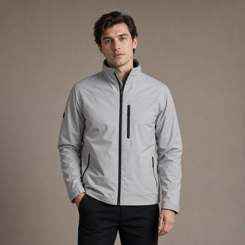 Sports Jacket Softshell Hooded Water-Resistant Grigio – Product Photo