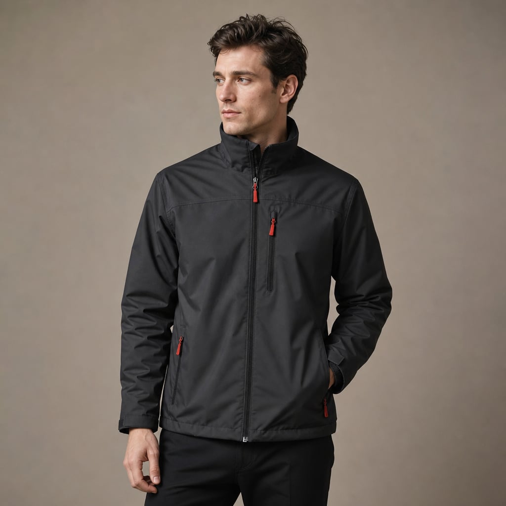 Sports Jacket Softshell Hooded Water-Resistant Nero – Side Angle View