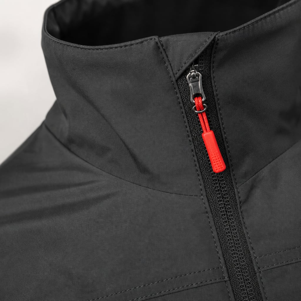 Sports Jacket Softshell Hooded Water-Resistant Nero – Fabric and Detail Close-Up