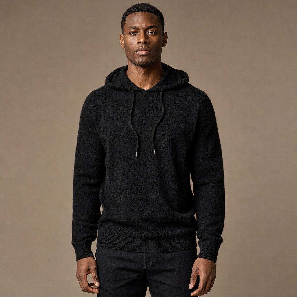 Ashcroft Merino Hoodie in Black – Tarlano Premium Menswear