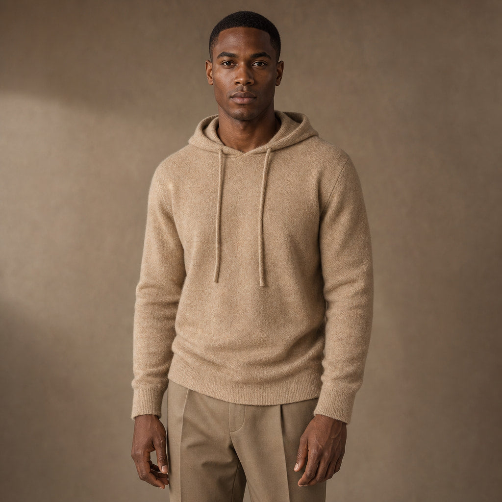 Ashcroft Merino Hoodie in Camel – Tarlano Premium Menswear