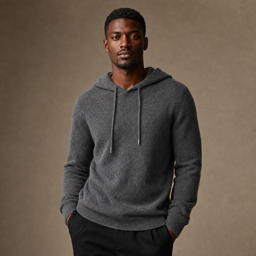 Ashcroft Merino Hoodie Graphite – Product Photo