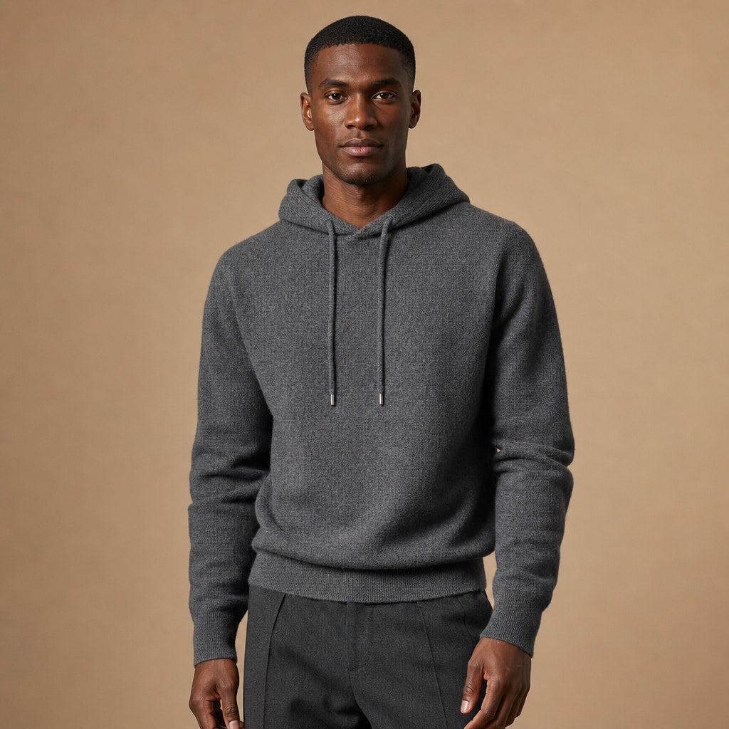 Ashcroft Merino Hoodie in Graphite – Tarlano Premium Menswear