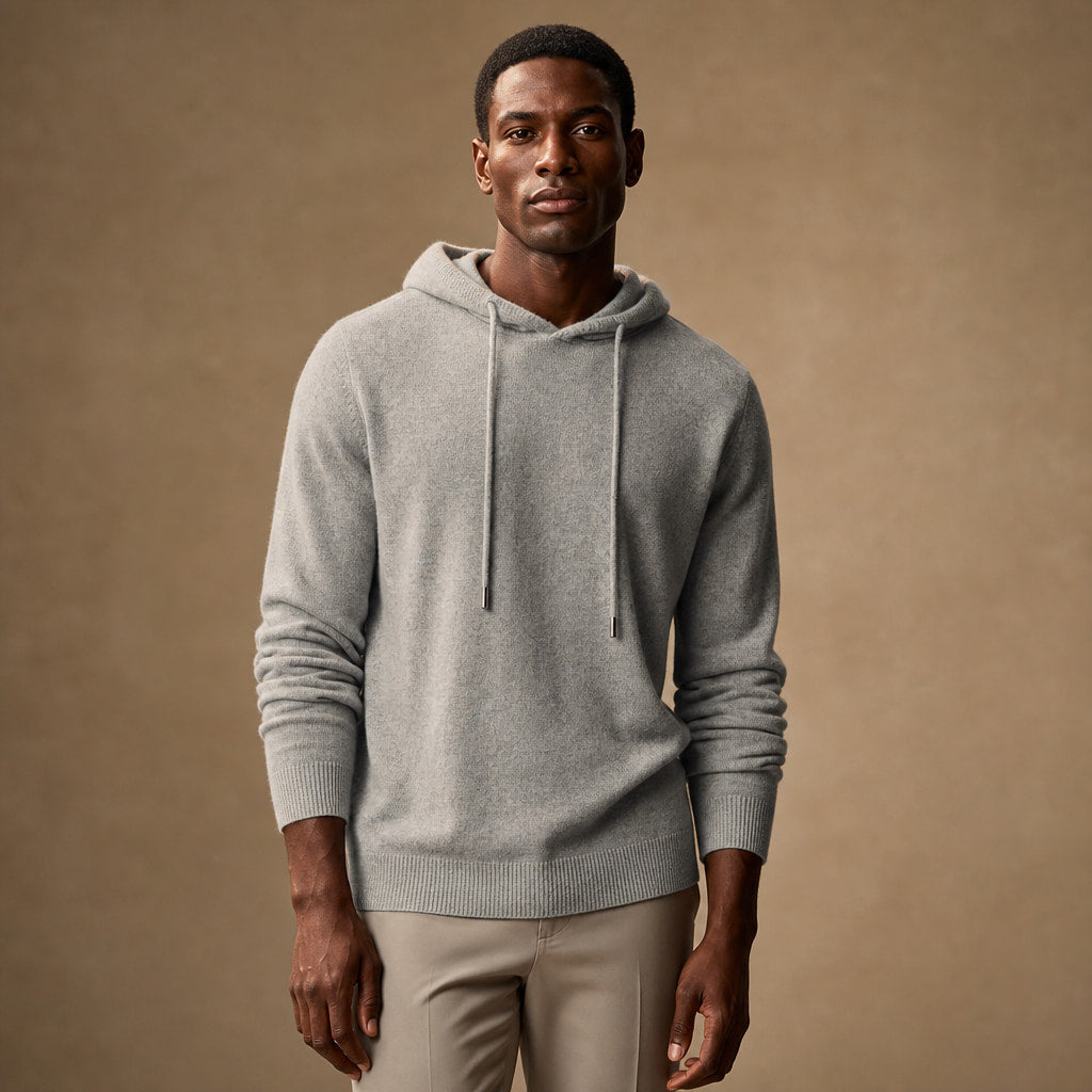 Ashcroft Merino Hoodie in Gray – Tarlano Premium Menswear