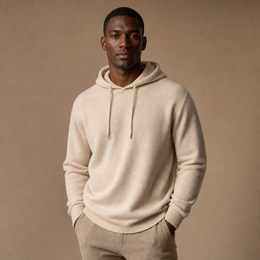 Ashcroft Merino Hoodie Oat – Product Photo