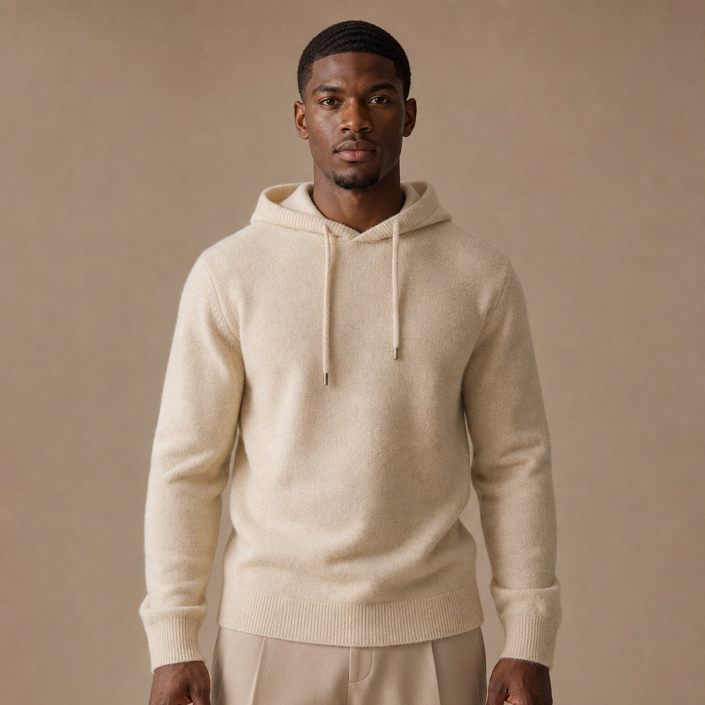 Ashcroft Merino Hoodie in Oat – Tarlano Premium Menswear