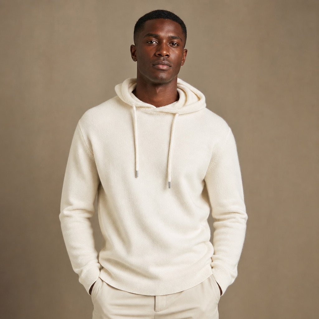 Ashcroft Merino Hoodie White – Product Photo