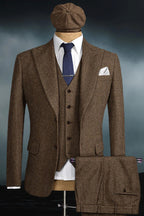 Ashvern | Three Piece Suit Tweed Brown – Premium Editorial