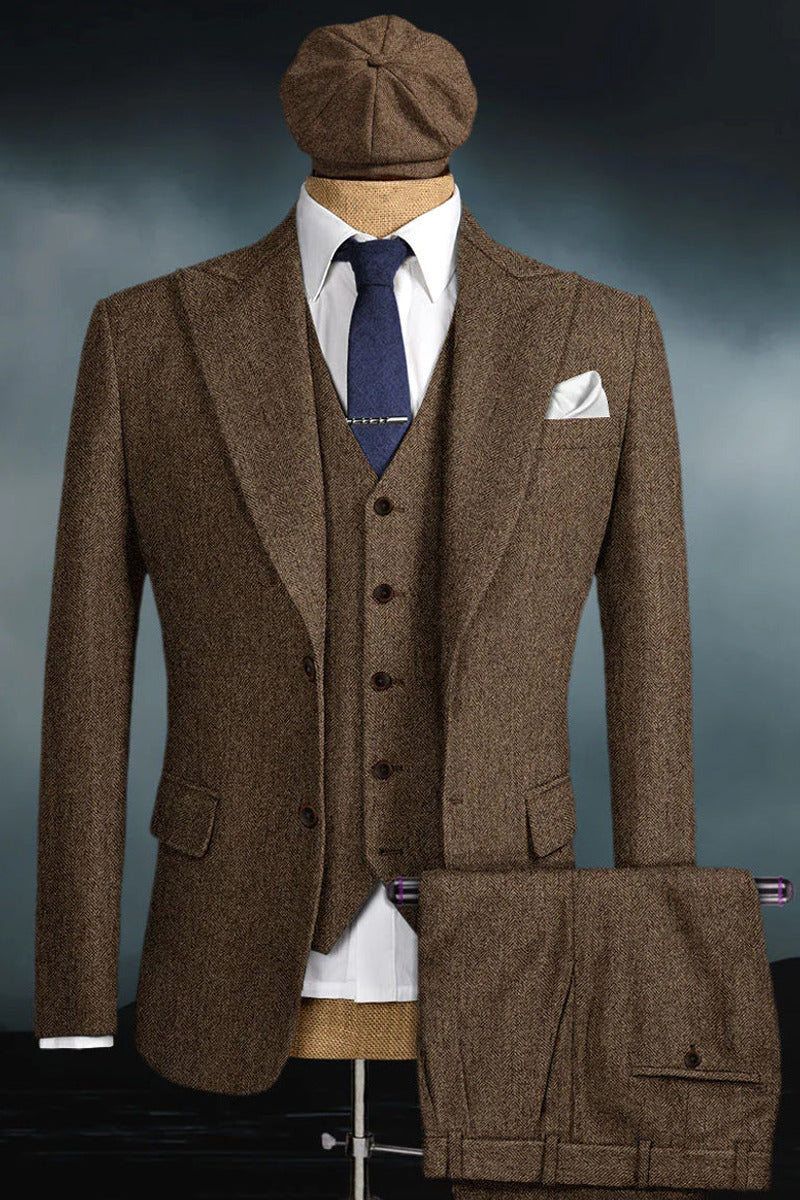 Ashvern | Three Piece Suit Tweed Brown – Premium Editorial
