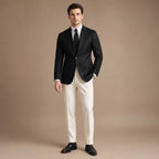 Blazer Half Lined Neapolitan Cut Black – Full Look