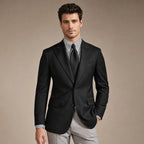 Blazer Half Lined Neapolitan Cut in Black – Tarlano Premium Menswear