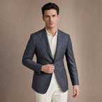Blazer Half Lined Neapolitan Cut Charcoal – Product Photo