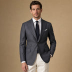 Blazer Half Lined Neapolitan Cut in Charcoal – Tarlano Premium Menswear