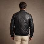 Quilted Leather Jacket Black Black – Full Look