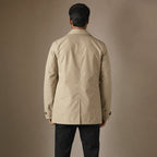 Coats Water-Resistant Quilted Lining Windproof Beige – Full Look