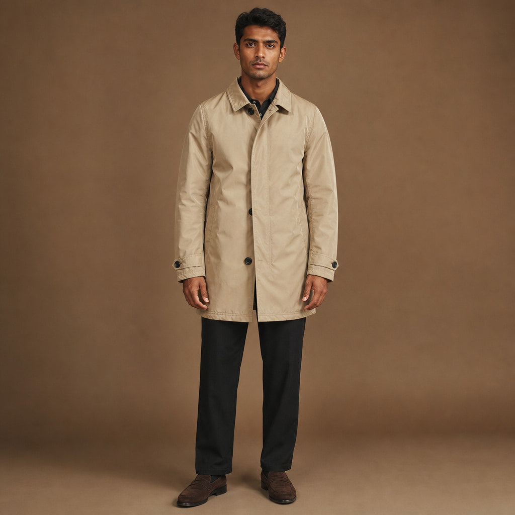 Coats Water-Resistant Quilted Lining Windproof in Beige – Tarlano Premium Menswear