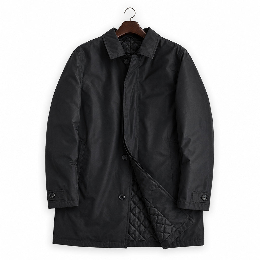 Coats Water-Resistant Quilted Lining Windproof Black – Product Photo
