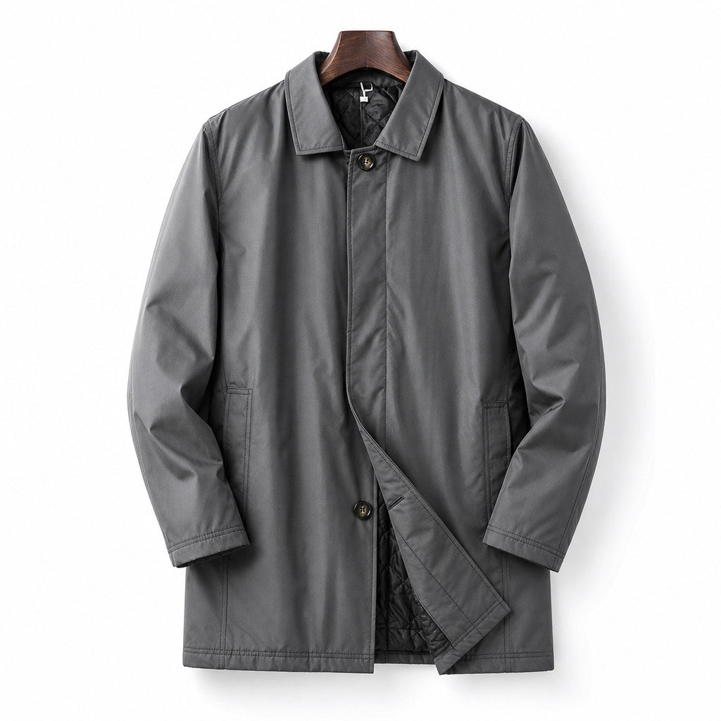 Coats Water-Resistant Quilted Lining Windproof Gray – Product Photo