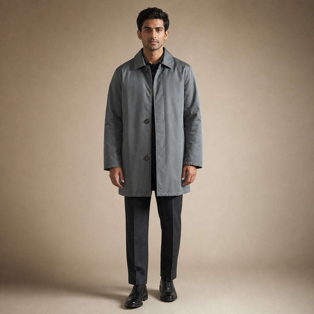 Coats Water-Resistant Quilted Lining Windproof in Gray – Tarlano Premium Menswear