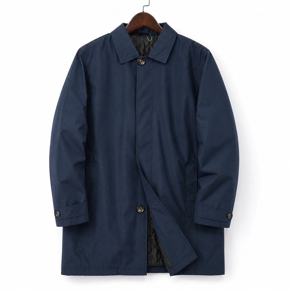 Coats Water-Resistant Quilted Lining Windproof Navy Blue – Product Photo