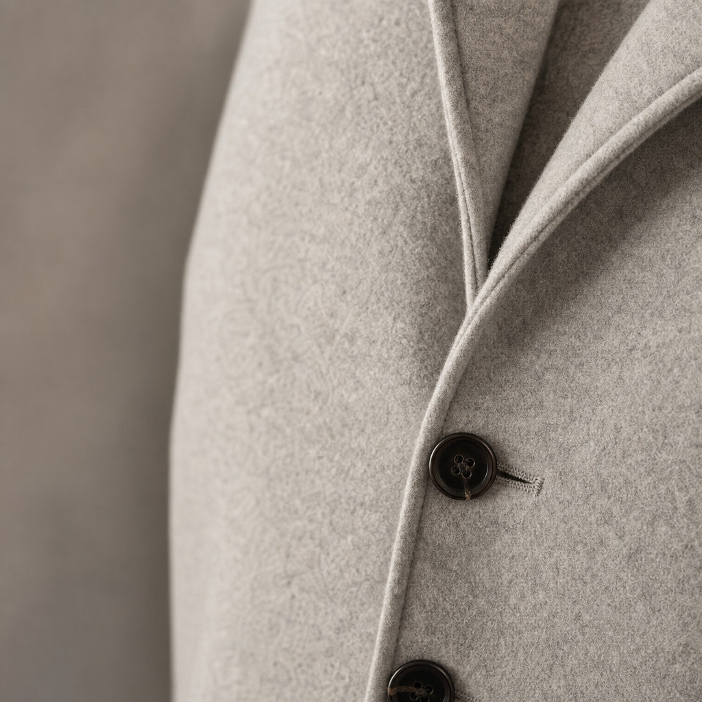 Blazer Relaxed Fit Unstructured Casual Gray – Fabric and Detail Close-Up