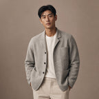 Blazer Relaxed Fit Unstructured Casual Gray – Product Photo