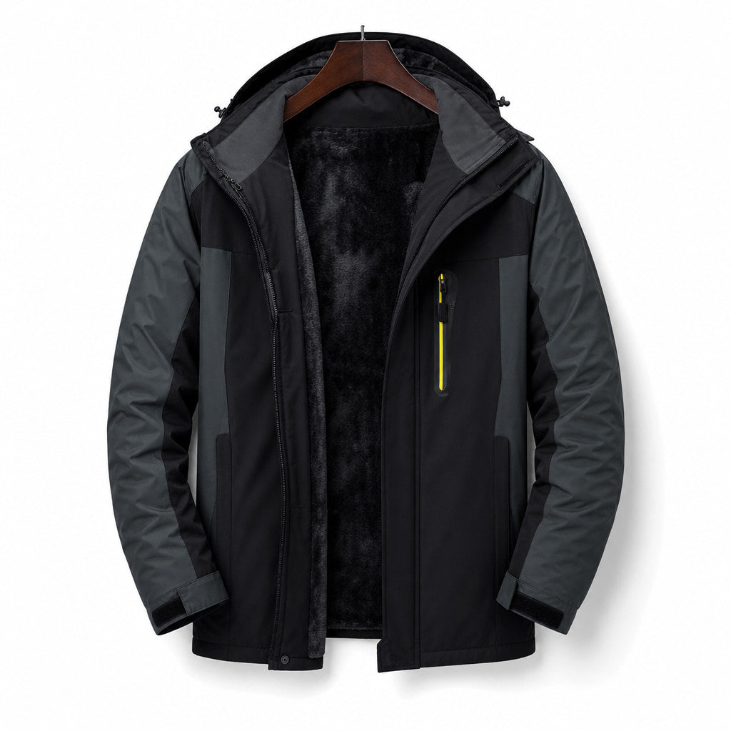 Coats Windbreaker Water-Resistant Removable Hood Black – Product Photo