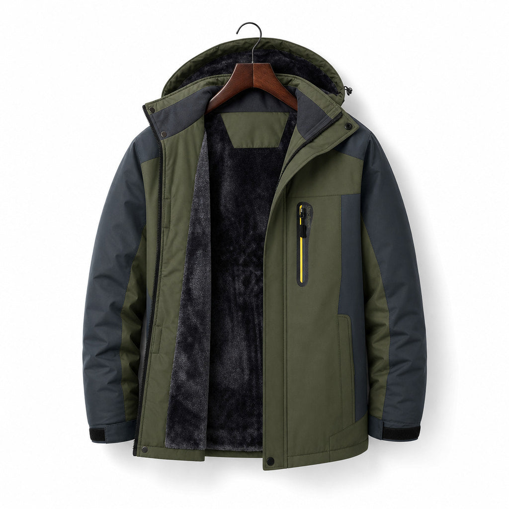 Coats Windbreaker Water-Resistant Removable Hood Green – Product Photo