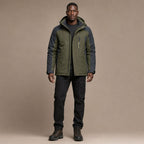 Coats Windbreaker Water-Resistant Removable Hood in Green – Tarlano Premium Menswear