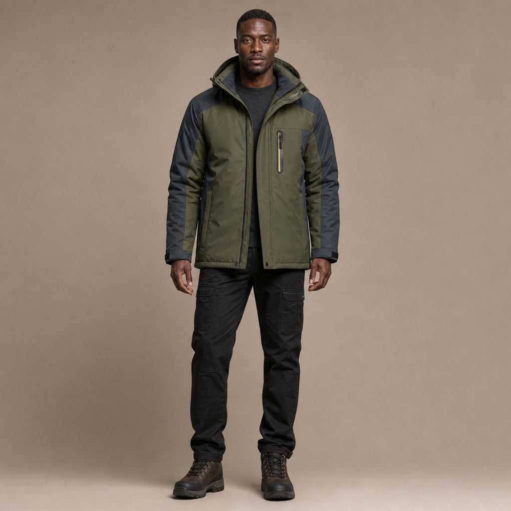 Coats Windbreaker Water-Resistant Removable Hood in Green – Tarlano Premium Menswear