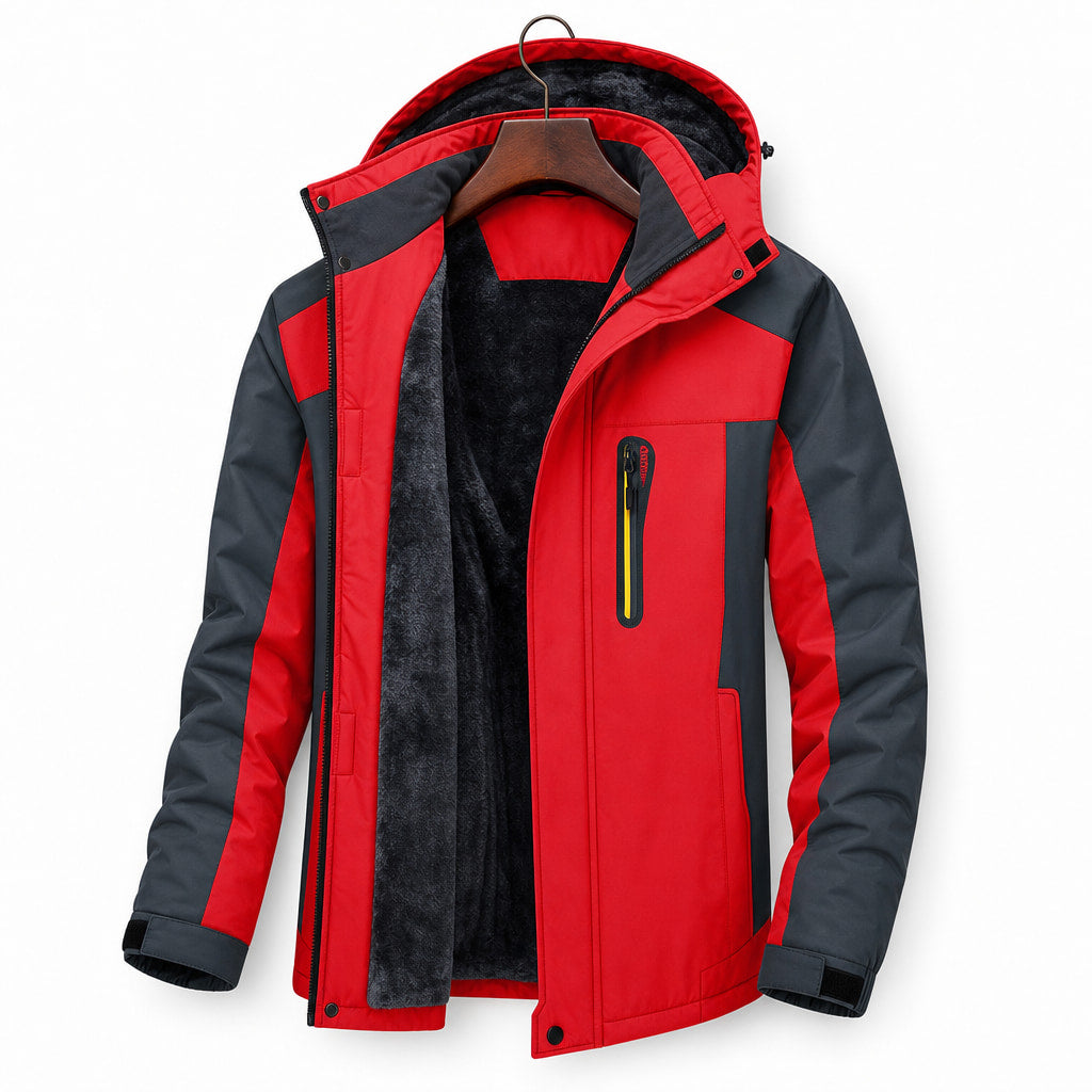 Coats Windbreaker Water-Resistant Removable Hood Red – Product Photo