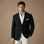 Herringbone Blazer Slim Fit in Black – Tarlano Premium Menswear