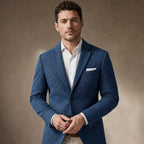 Herringbone Blazer Slim Fit Blue – Product Photo