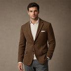 Herringbone Blazer Slim Fit in Brown – Tarlano Premium Menswear