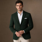 Herringbone Blazer Slim Fit Dark Green – Product Photo