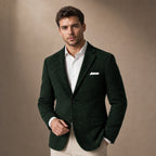 Herringbone Blazer Slim Fit in Dark Green – Tarlano Premium Menswear