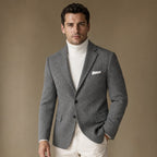 Herringbone Blazer Slim Fit in Grey – Tarlano Premium Menswear