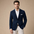 Herringbone Blazer Slim Fit Navy – Product Photo