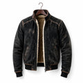 Coats Faux Leather Sherpa Lined Vintage Black Black – Product Photo